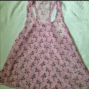 Aeropostale pink flamingo tank